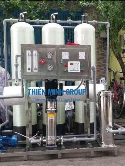Dây chuyền lọc nước tinh khiết RO công nghiệp 1000L/h